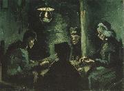 Vincent Van Gogh Four Peasants at a Meal (nn04) USA oil painting artist